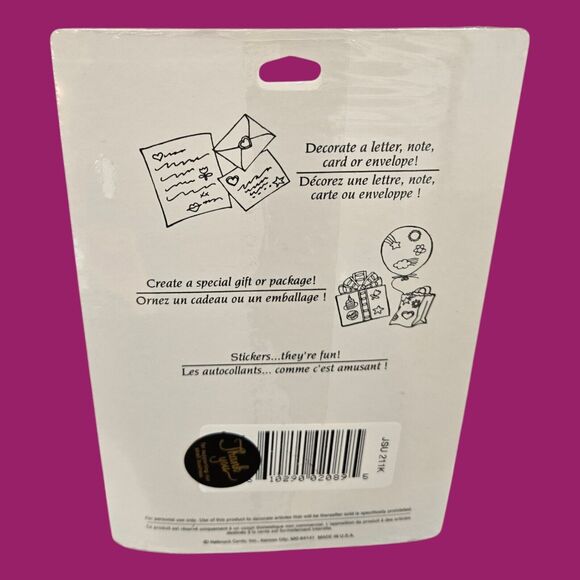 1995 Hallmark Vintage Sealed Stickers Patchwork Valentine Hearts Friends Hottie - Picture 4 of 9